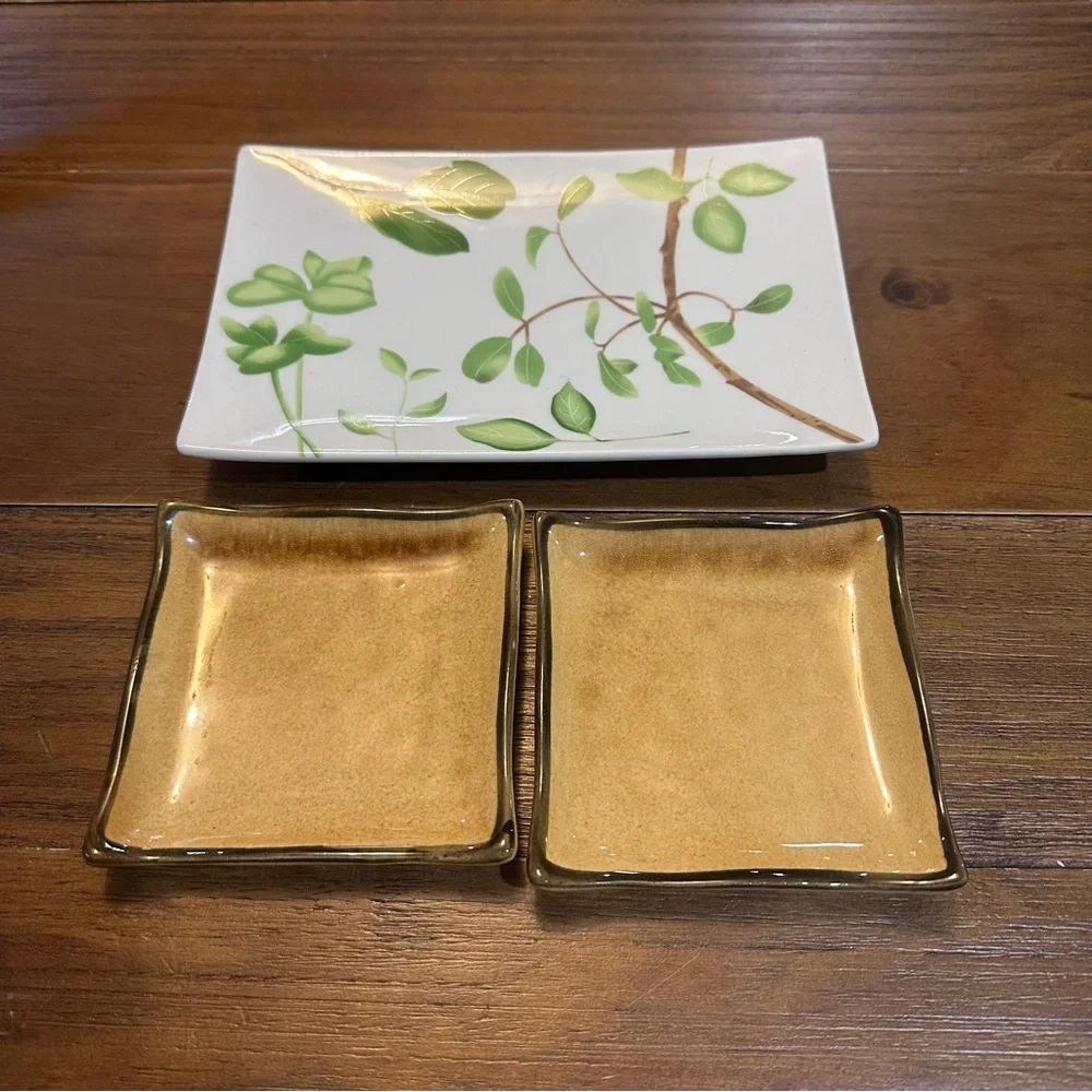 WCL Ceramic‎ Sushi & Appetizer Plate Set (3 Pieces)